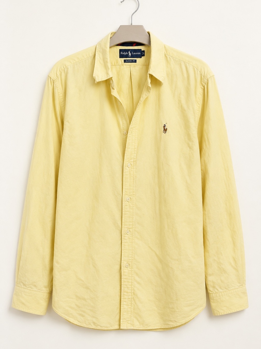 Ralph Lauren Classic Fit Large Yellow Oxford Button-Down Shirt